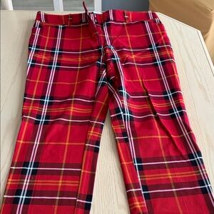 Women's Red Plaid Pants